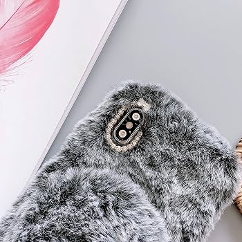 Omio for iPhone 11 Pro Max Soft Fur Case with Detachable Makeup